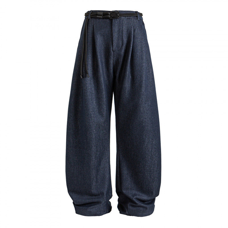 Women's high-waisted wide Marlene pants with pleated waistband and drawstring belt Chichicherry