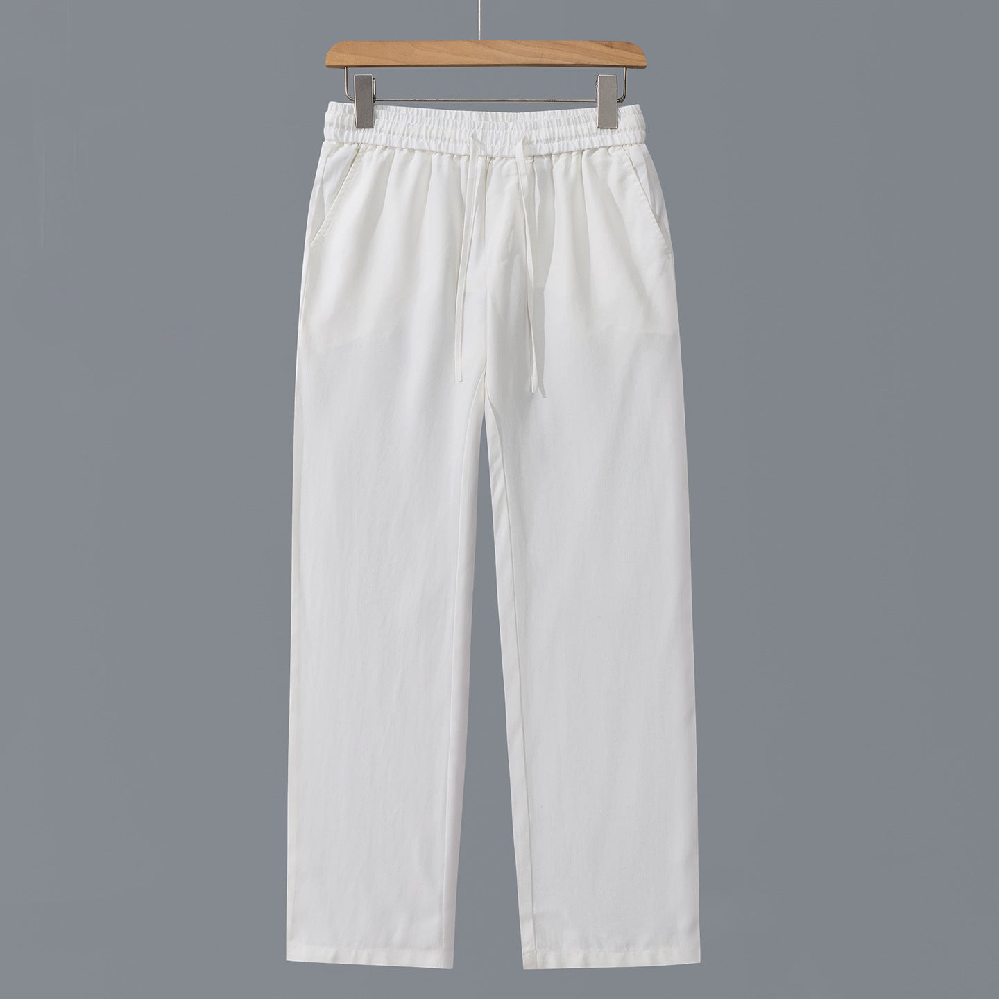Men's Casual Cotton Chino with Elastic Waistband and Drawstring Chichicherry