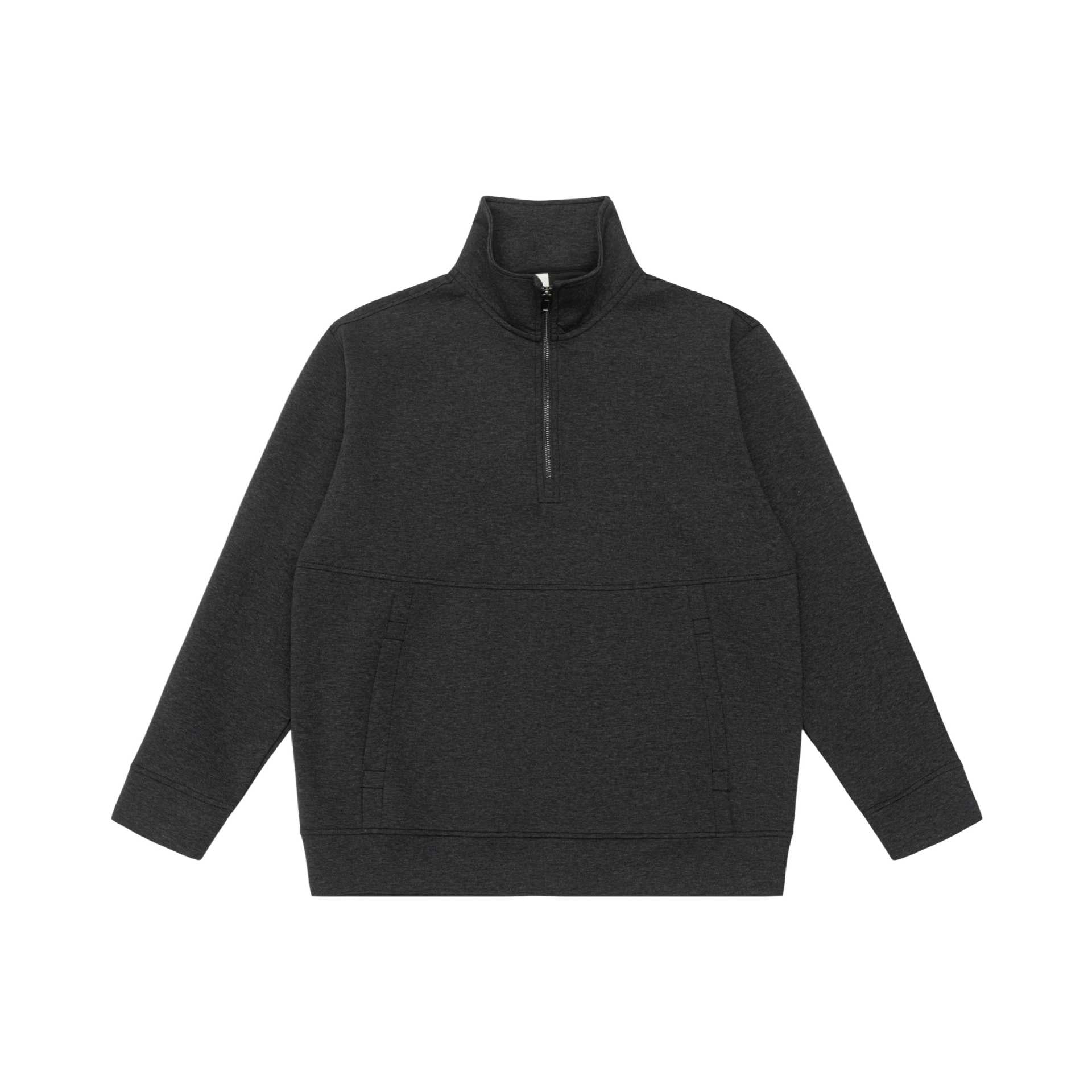 Unisex half-zip sweatshirt with high standing collar, kangaroo pocket and boxy cut Chichicherry