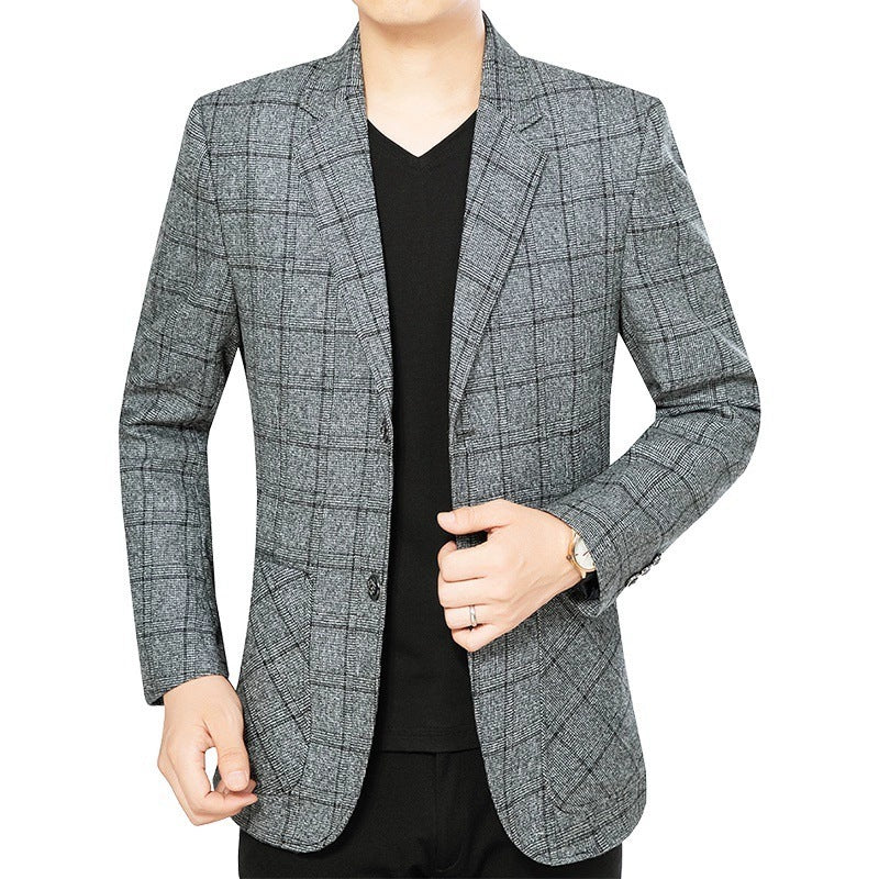 Men's blazer slim fit checked in Glencheck with light texture and unlined interior processing Chichicherry