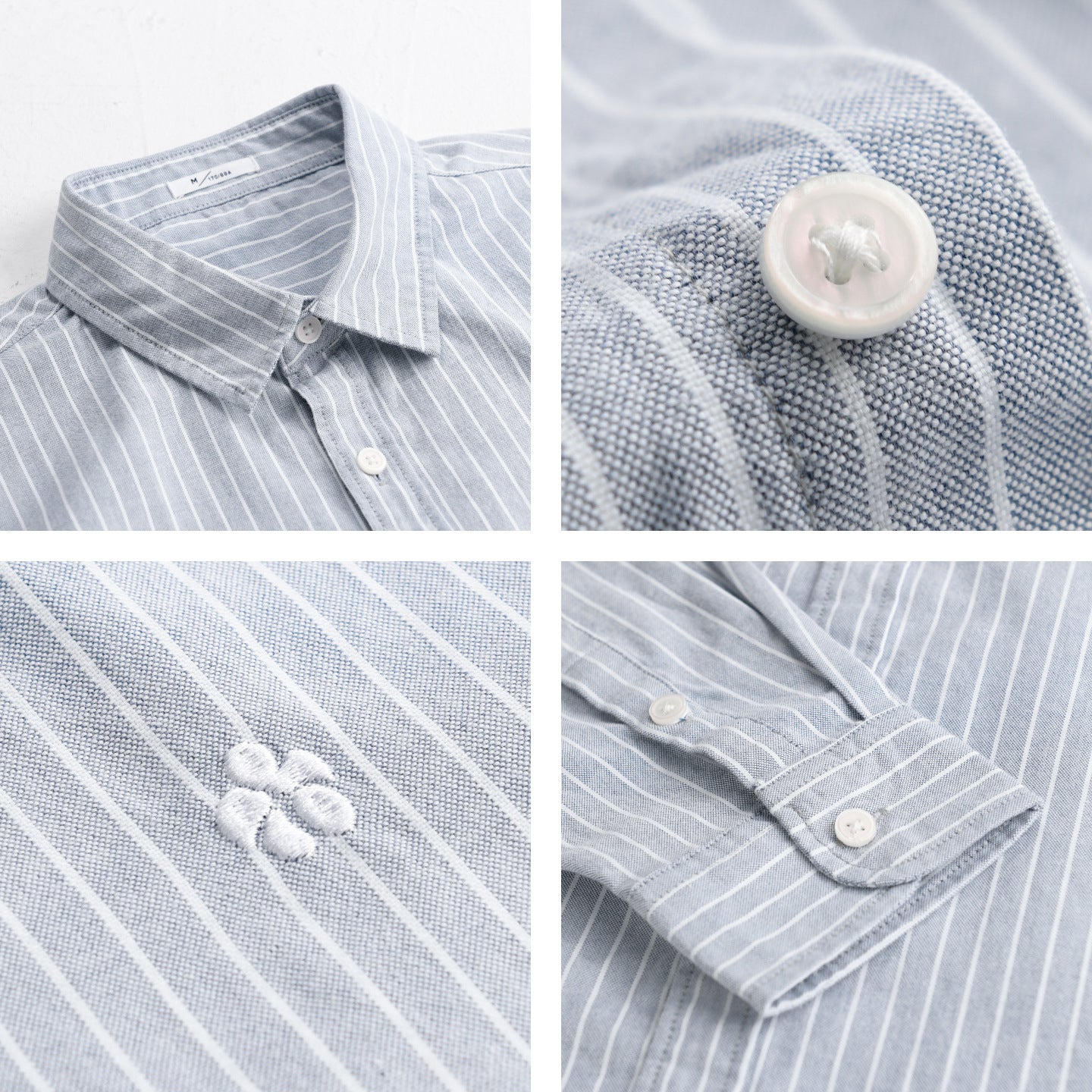 Men Striped Layering Shirt made of fine Oxford cotton fabric with a relaxed fit Chichicherry