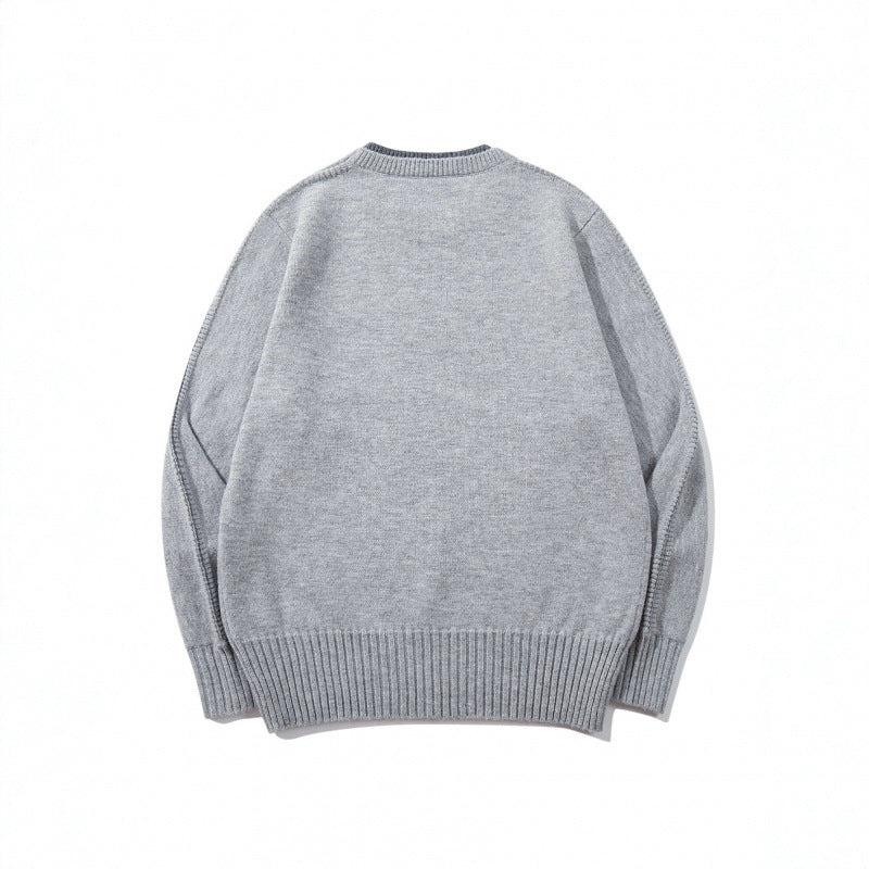 Unisex Soft Mélange Crew Neck Sweater made of Organic Cotton Blend with Boxy Fit and Wide Ribbed Cuffs Chichicherry