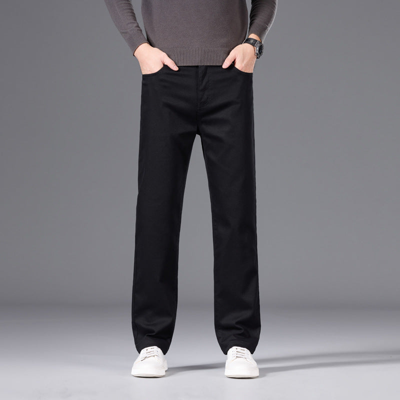 Men's straight-cut cotton chino pants with comfort waistband and side pockets Chichicherry