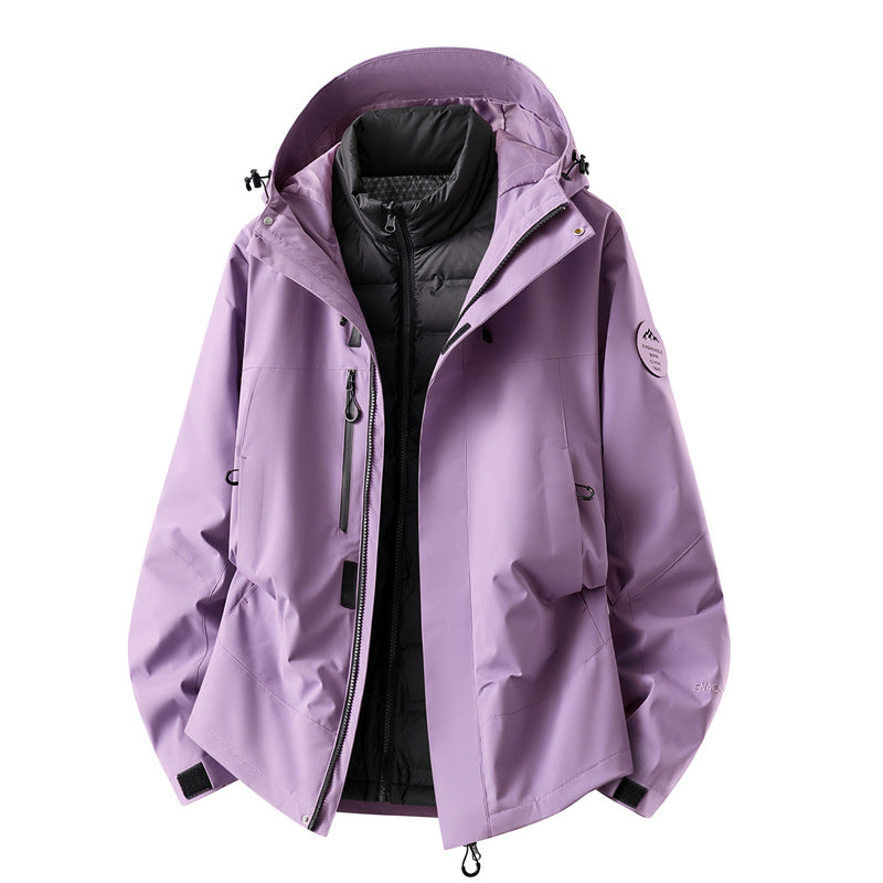 Men's waterproof outdoor jacket with removable fleece inner jacket Chichicherry
