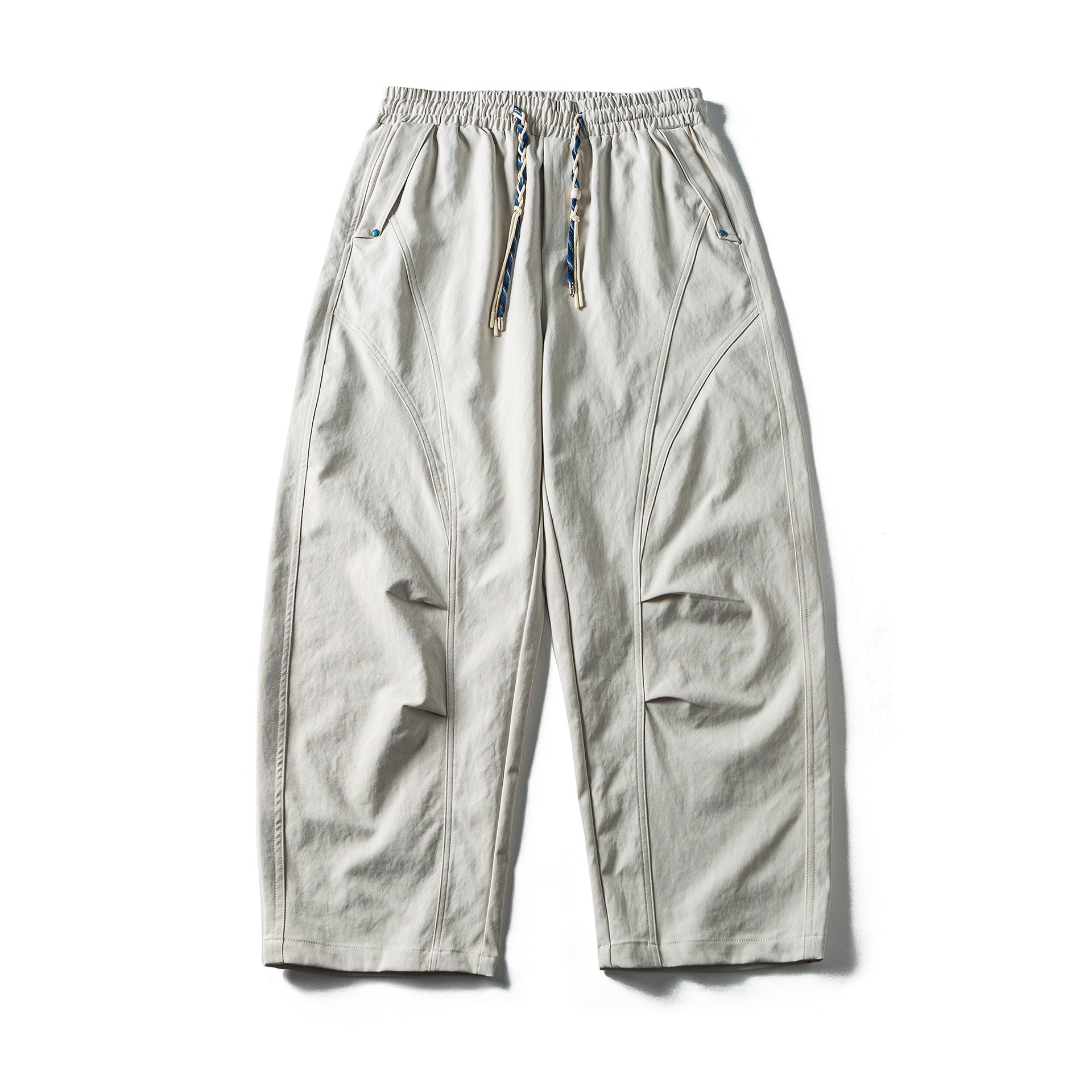Men's tapered utility pants with elastic waistband and drawstring Chichicherry