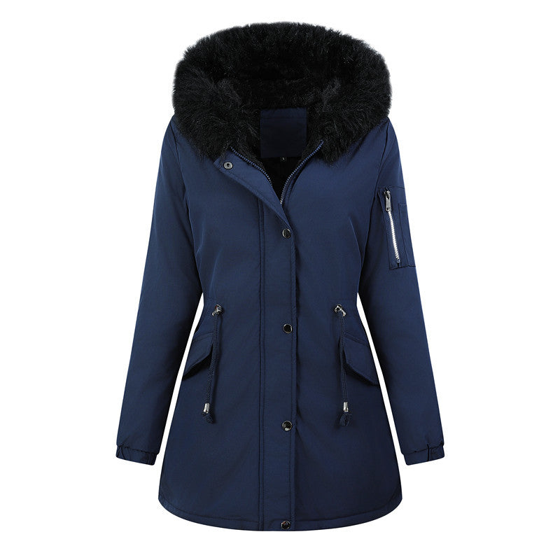 Women’s Thermo Parka with Sherpa Lining, Faux Fur Hood and Tailored Drawstring Chichicherry