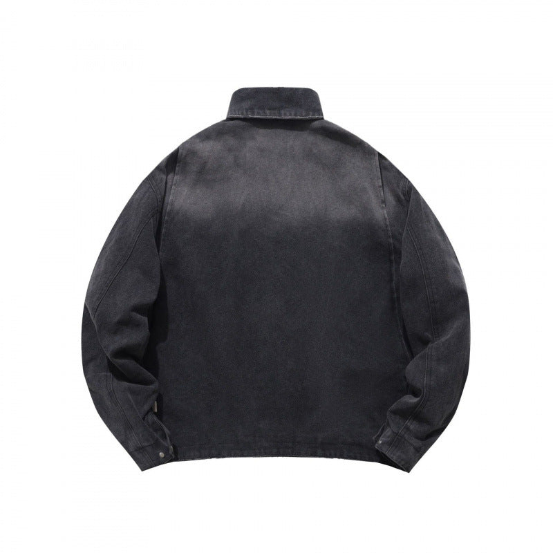 Men's Casual Worker Jacket made of soft canvas with zipper Chichicherry