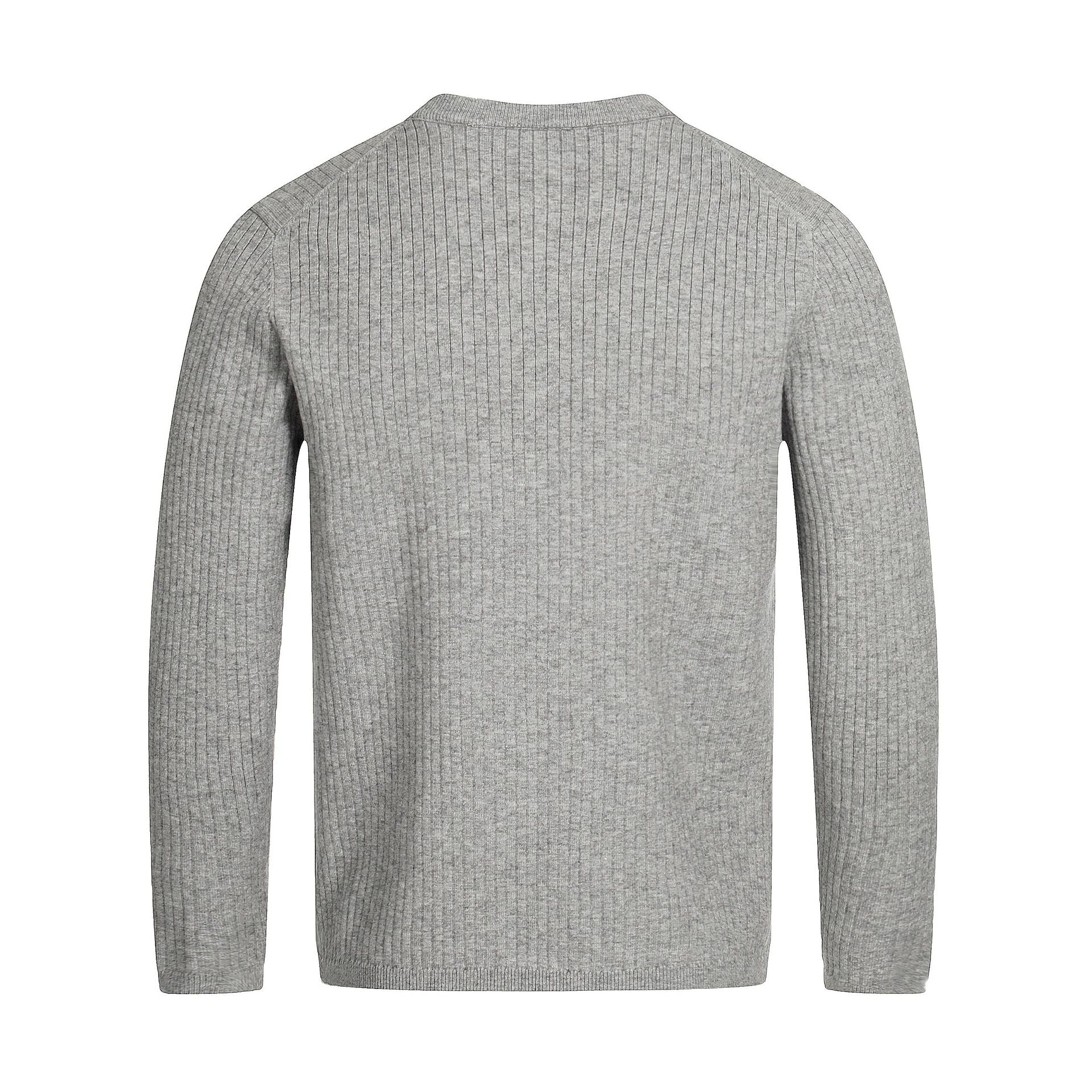 Unisex Rib Knit Half-Zip Sweater with Slim Silhouette and Troyer Collar Chichicherry