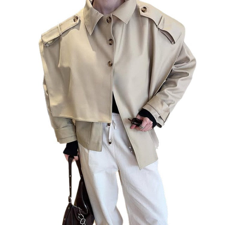 Women's short-cut oversized shoulder jacket with epaulettes Chichicherry