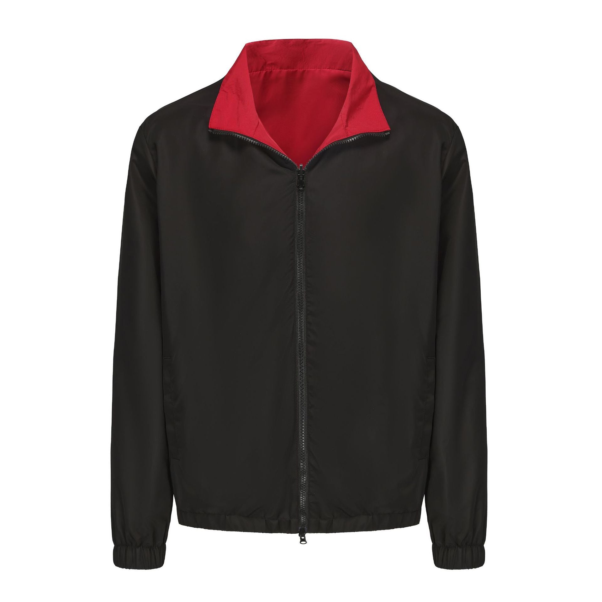 Men's Lightweight Bomber Jacket with Reversible Option and Two-Way Zipper Chichicherry