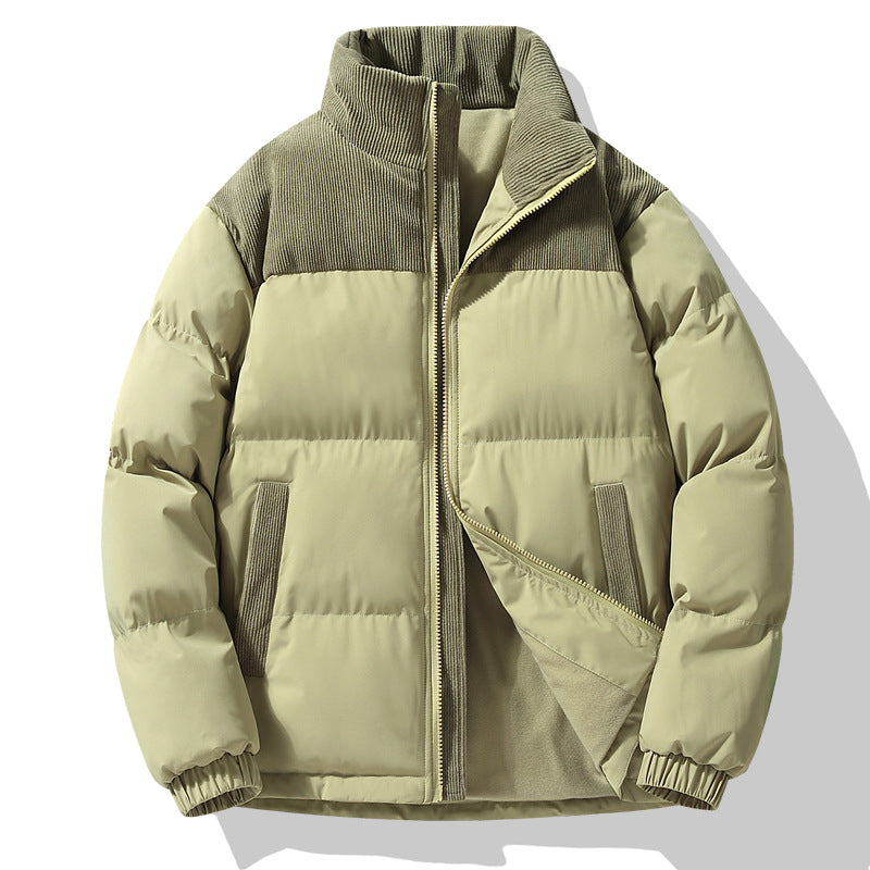 Women's quilted jacket with cord inserts, padded thermal filling and stand-up collar Chichicherry
