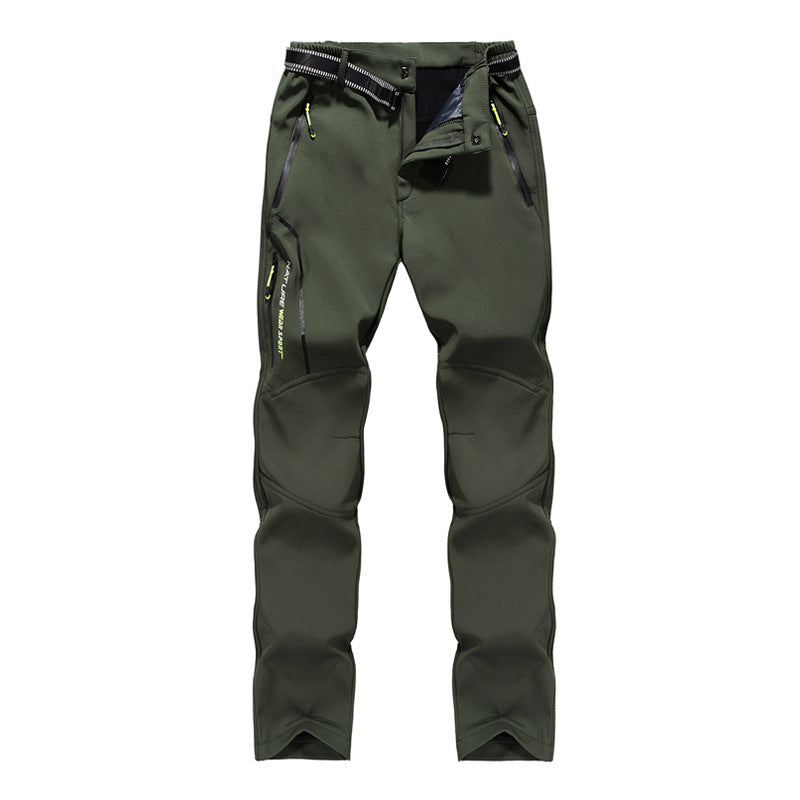 Women's softshell trekking pants with pre-shaped knee sections, water-repellent membrane, and zip pockets Chichicherry
