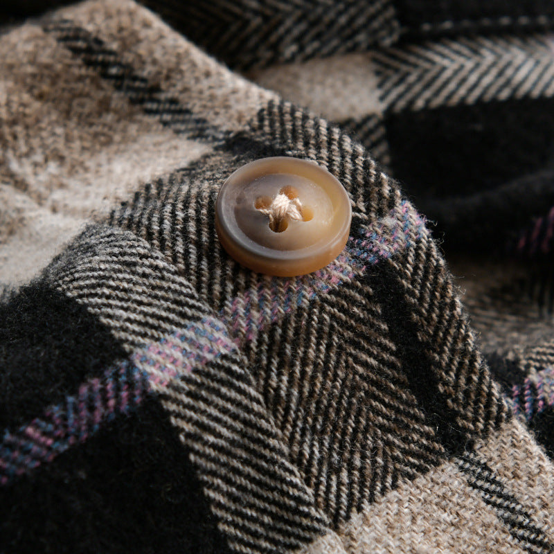 Men's Check Flannel Overshirt Chichicherry