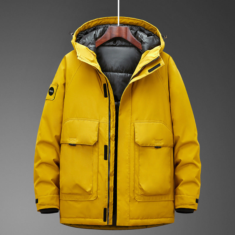 Men's Technical Parka with Waterproof Softshell Outer Shell and Quilted Thermal Insulation Chichicherry