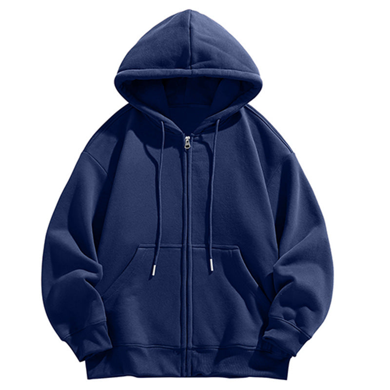 Men's Oversized Hooded Sweat Jacket with Full Zip and Kangaroo Pocket Chichicherry