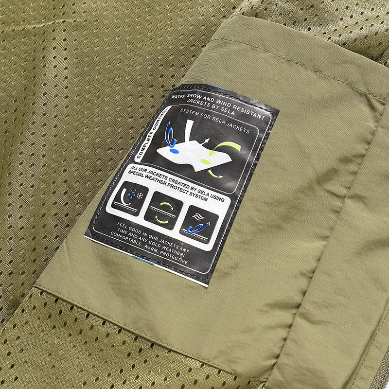 Men's Outdoor Utility Vest with mesh lining, water-repellent nylon surface, and multi-functional pockets Chichicherry