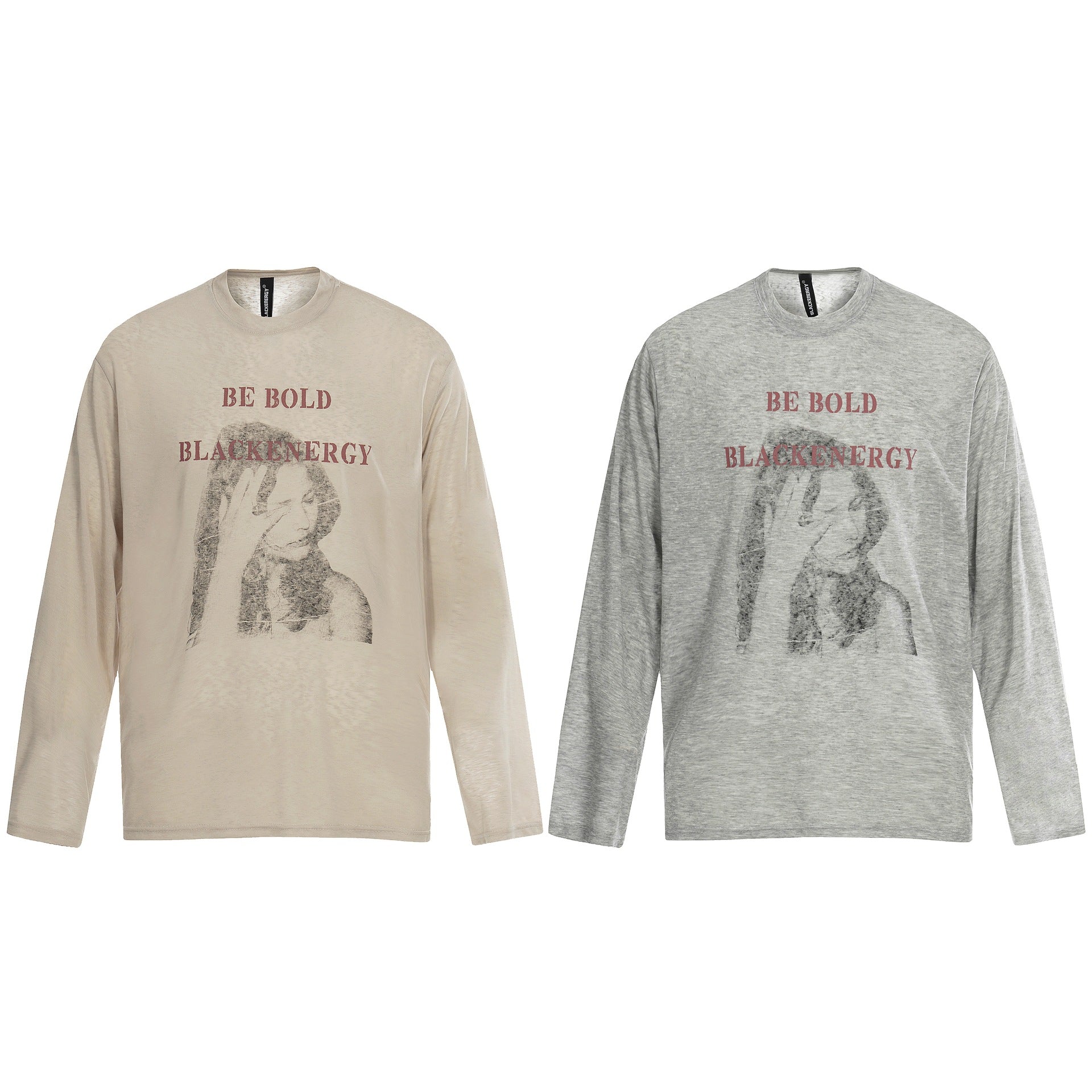 Unisex Long-Sleeve Cotton Shirt with Vintage Print and Relaxed Fit Chichicherry