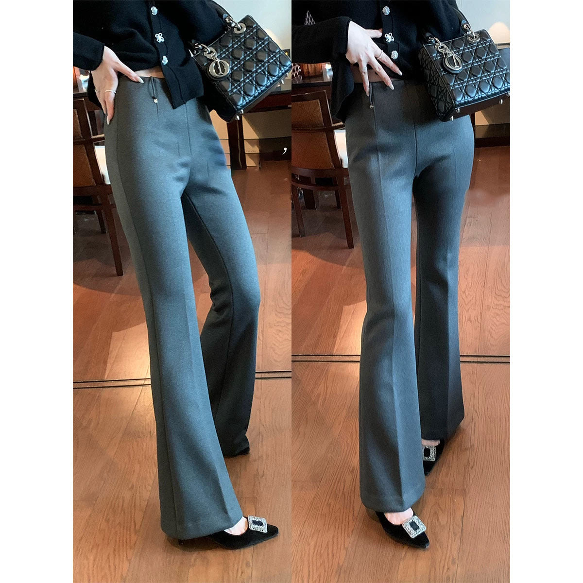 Ladies Elegant Flared Pants Chichicherry