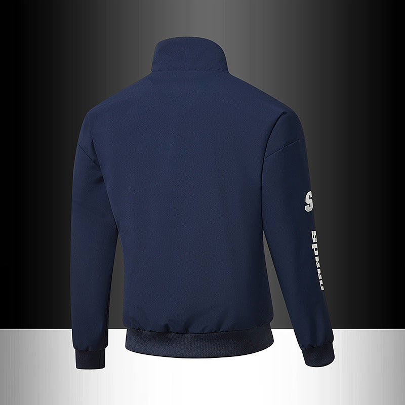 Men's track jacket in motorsport look with logo prints and stand-up collar Chichicherry