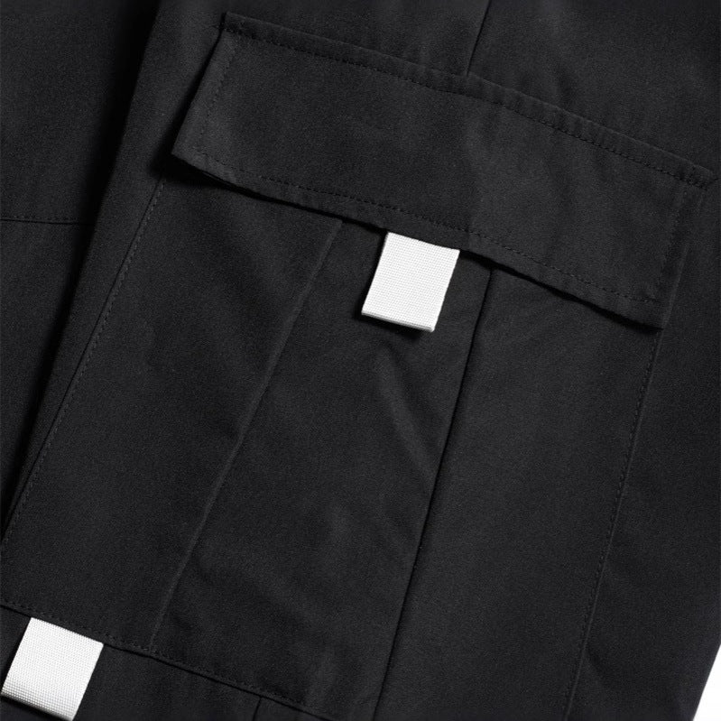 Men's Cargo Jogging Pants with Multi-Function Pockets, Drawstring Waistband & Elastic Ankle Cuffs Chichicherry