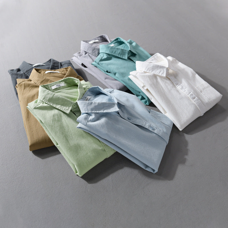 Men's shirt jackets-overshirt made of soft cotton twill with relaxed fit and patch chest pocket Chichicherry
