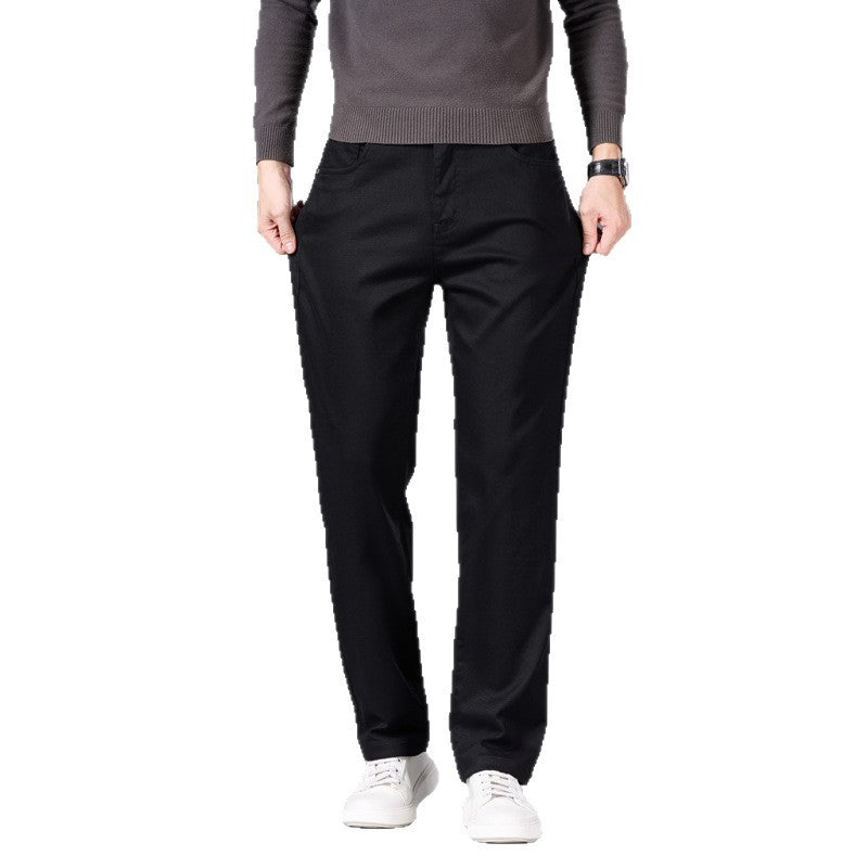 Men's straight-cut cotton chino pants with comfort waistband and side pockets Chichicherry