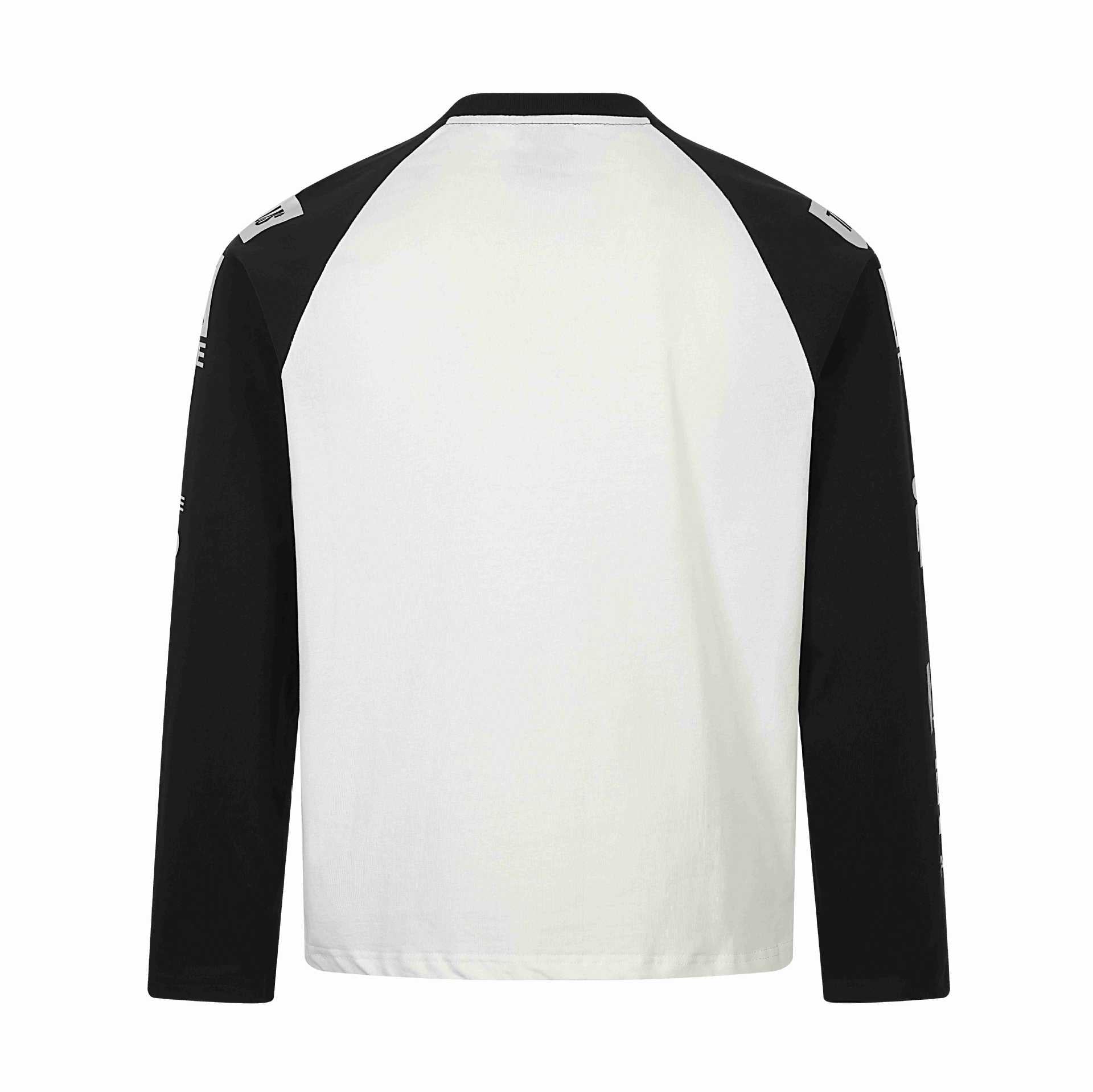 Unisex Long Sleeve Raglan Shirt with Large Graphic Print and Logo Sleeves Chichicherry