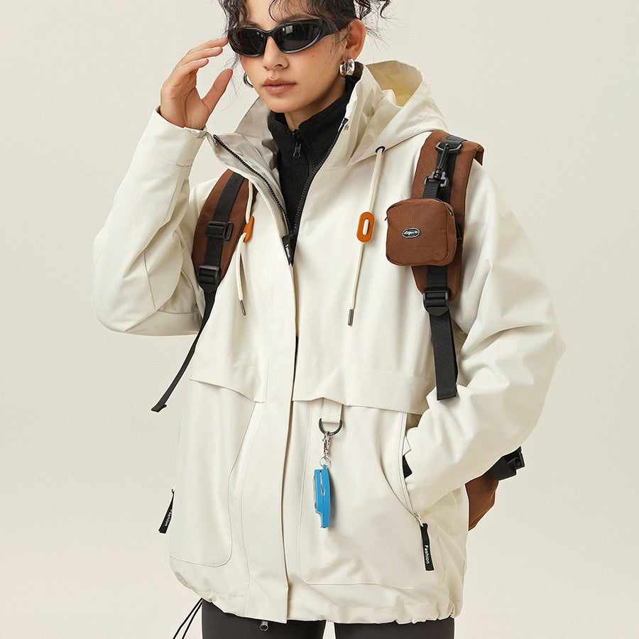 Women's Hooded Utility Parka with waterproof membrane, large front pockets & adjustable hem Chichicherry