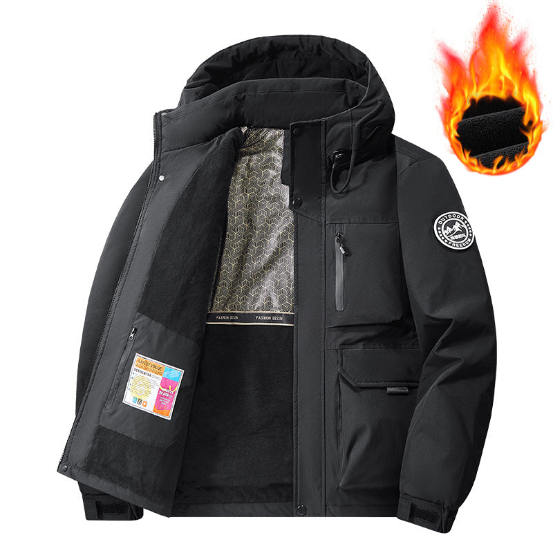 Men's Technical Thermal Parka with Microfleece Lining and Utility Pockets Chichicherry