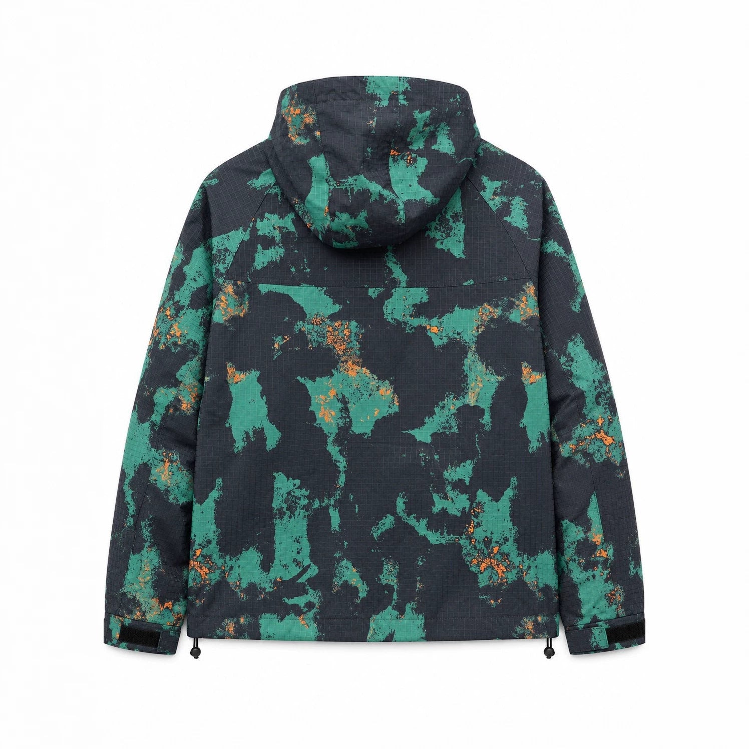 Men's Technical Camouflage Outdoor Jacket with Hood, Ripstop and Multifunctional Pockets Chichicherry