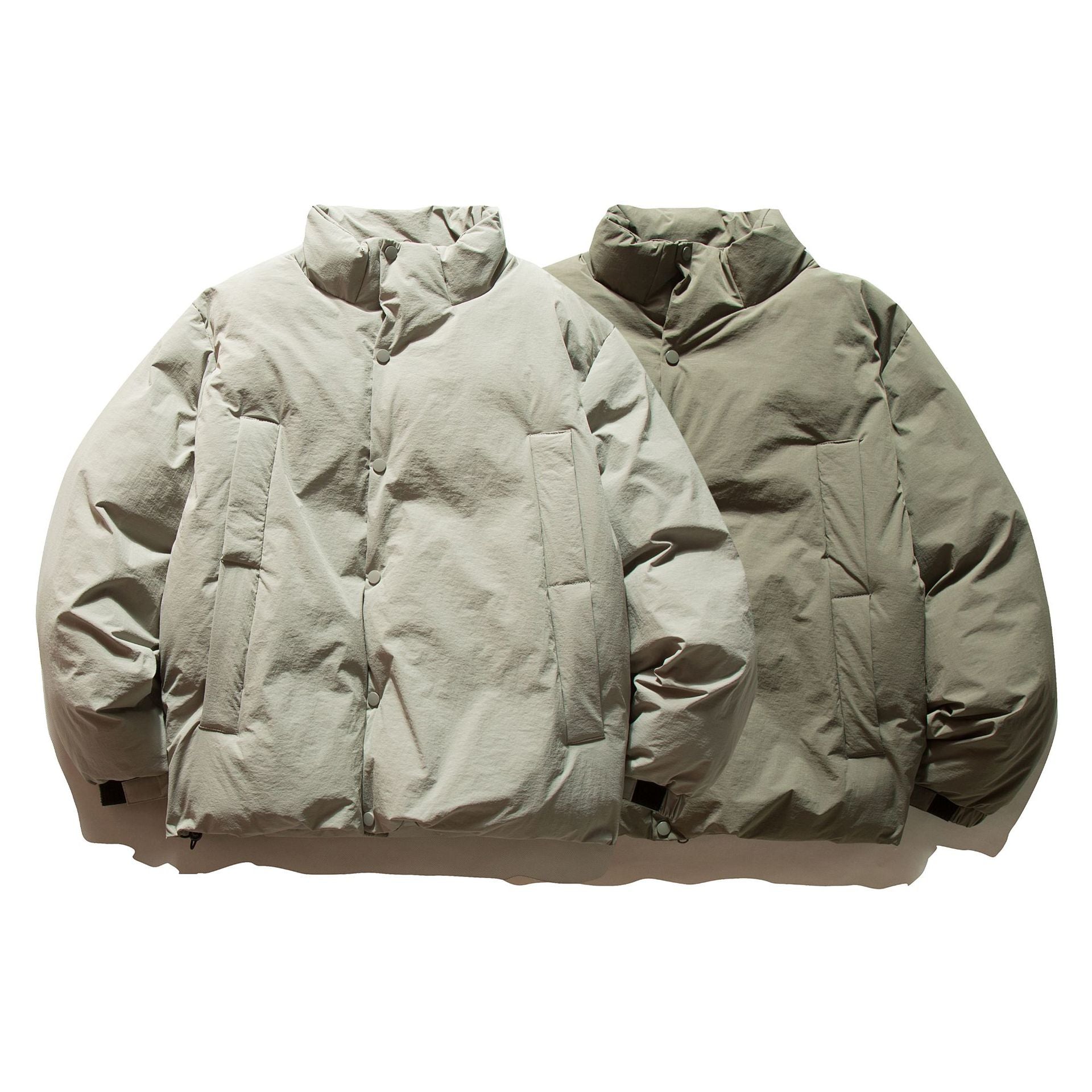 Unisex Boxy-insulated short jacket with padded filling and high stand-up collar Chichicherry