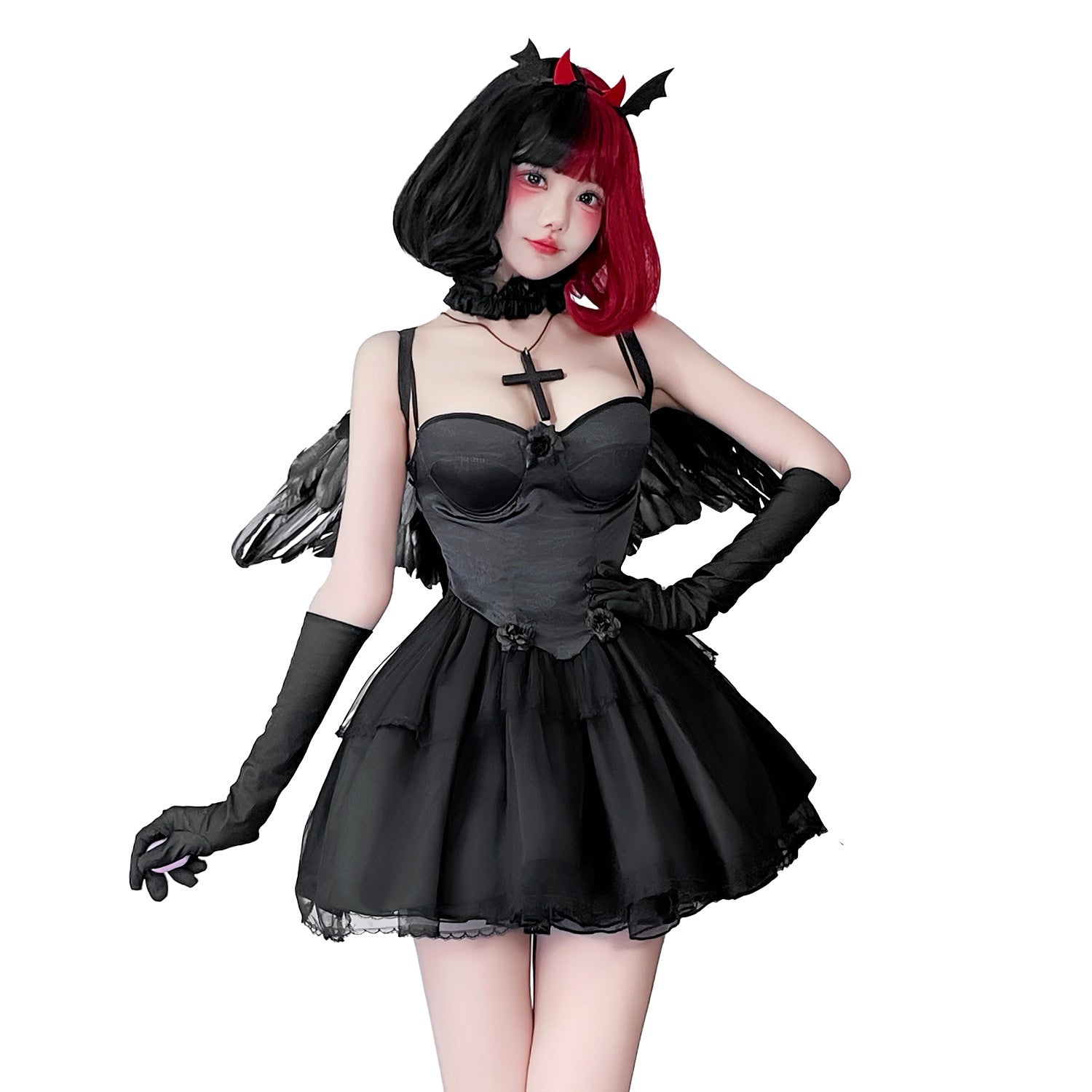 Ladies Angel Costume with voluminous skirt and decorative details Chichicherry