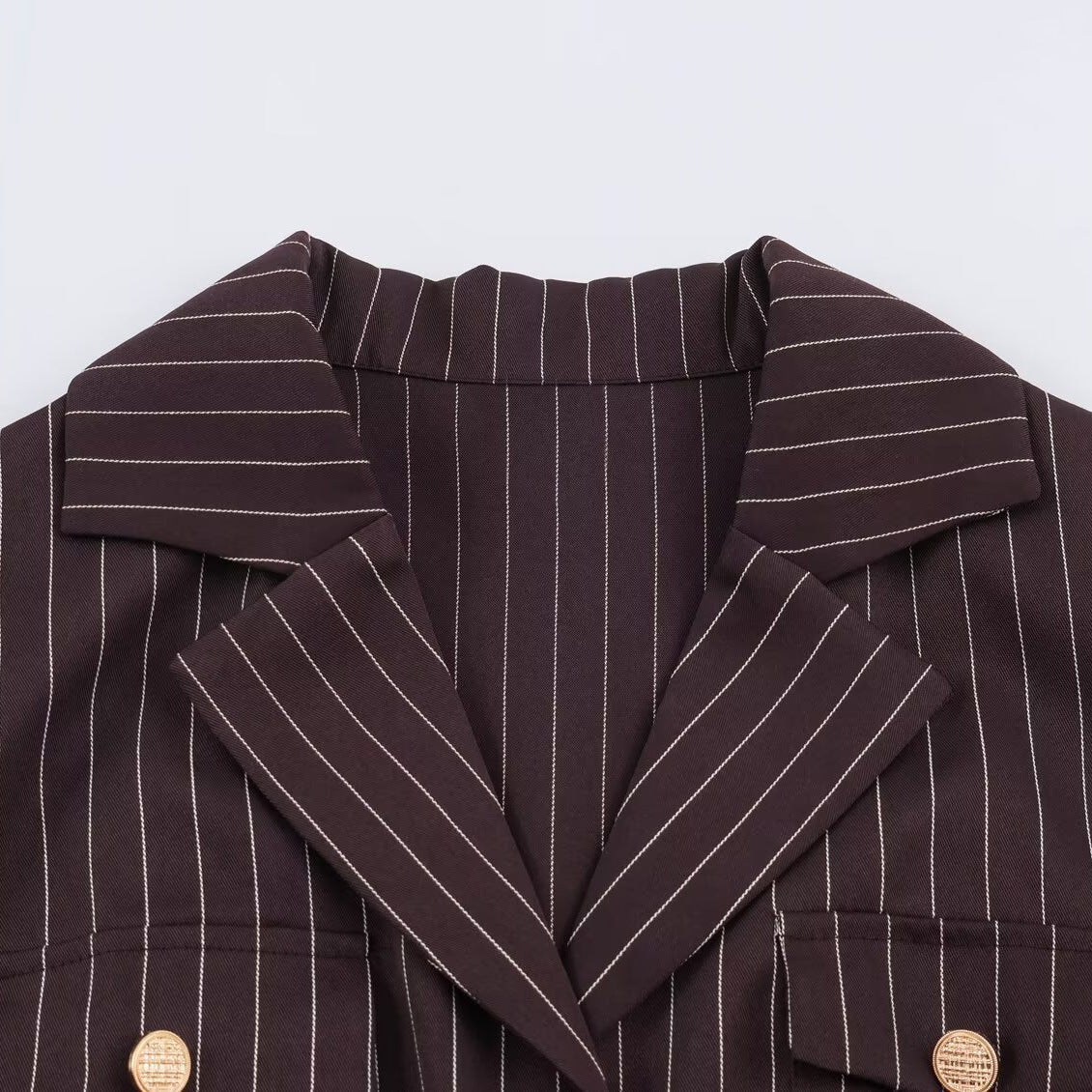 Women’s shirt dress in pinstripe look with waist belt Chichicherry