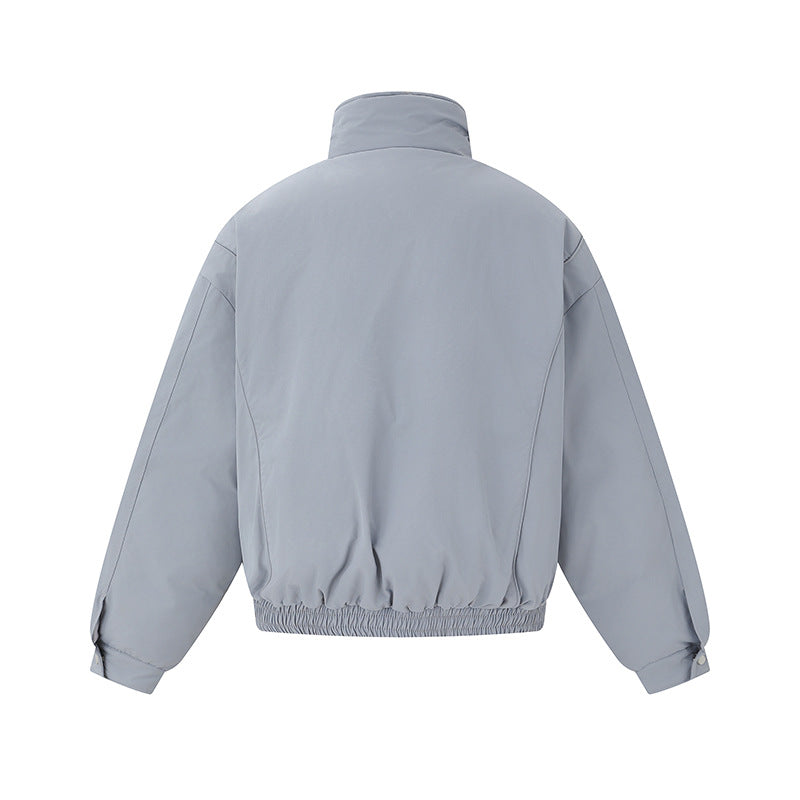Unisex Boxy Isolation Jacket with High Stand-Up Collar and Teddy Lining Chichicherry
