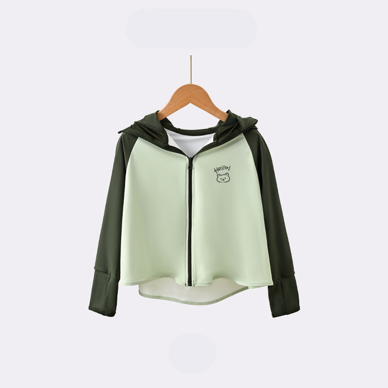Children's UV protection jacket with hood and breathable properties Chichicherry