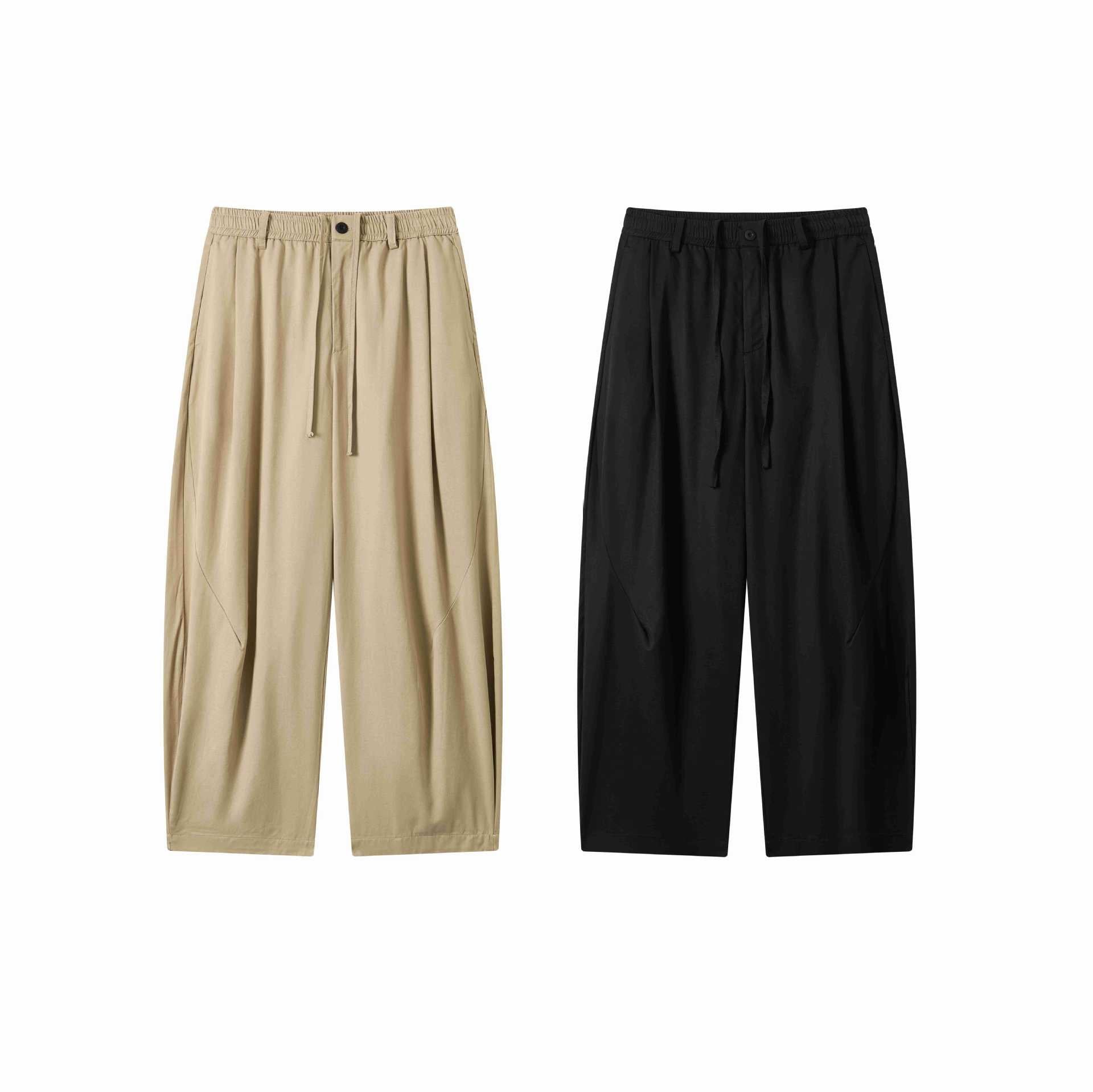 Women's wide culotte pants with elastic waistband and drawstring Chichicherry