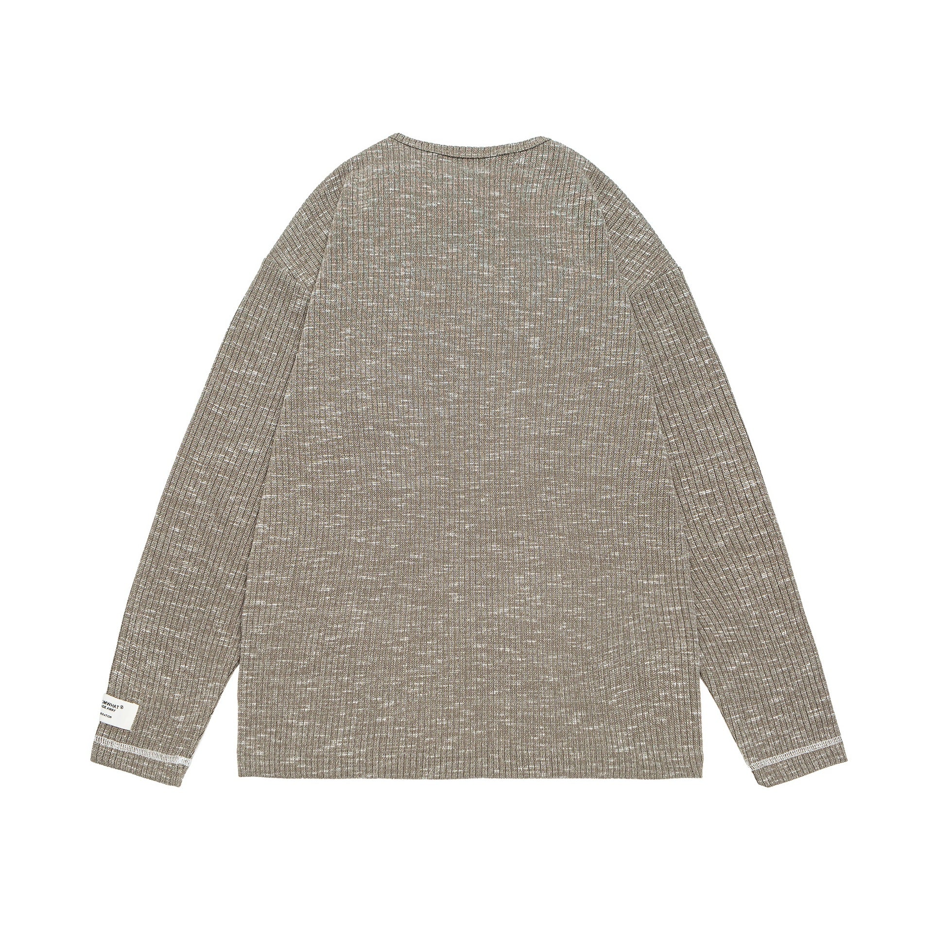 Unisex Ribbed Henley Sweater with Button Placket and Oversized Silhouette Chichicherry
