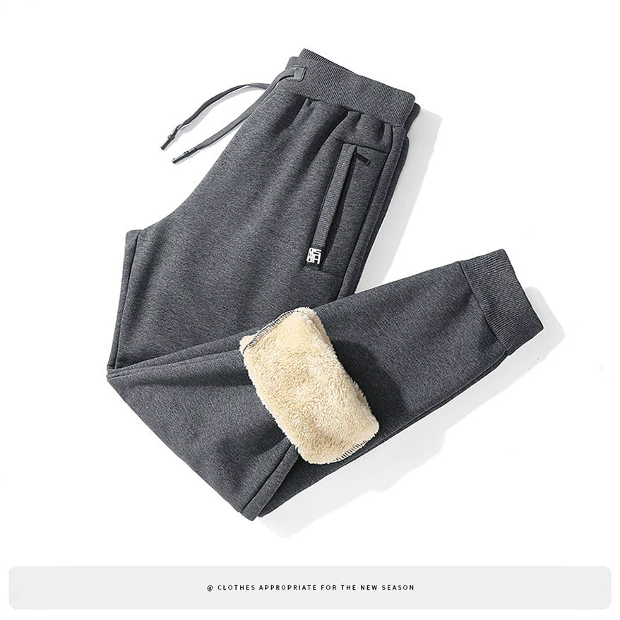 Men's Minimalistic Tech Jogging Pants with Slim Fit, Elastic Waistband and Hidden Zipper Pockets Chichicherry