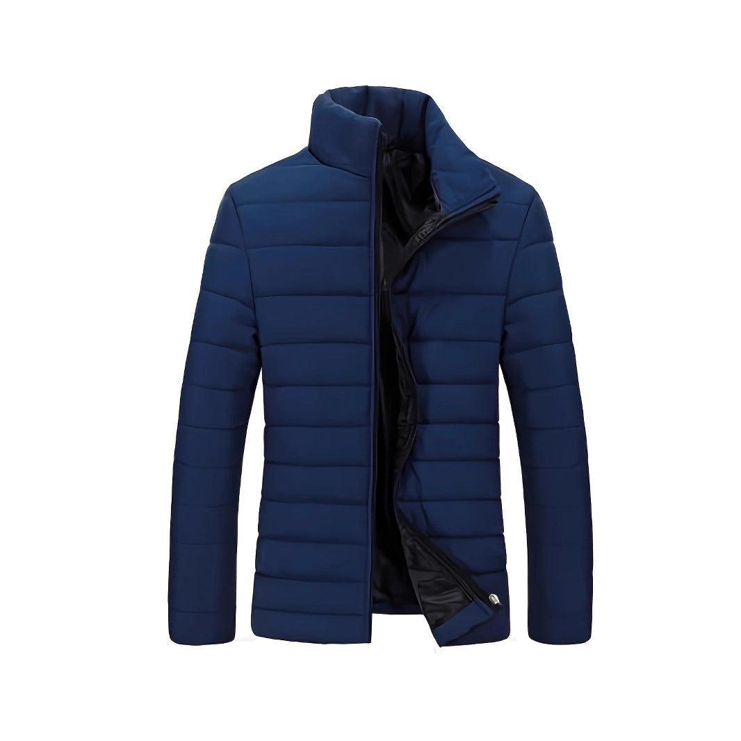 Men's ultra-light quilted stand collar insulation jacket with concealed zipper Chichicherry