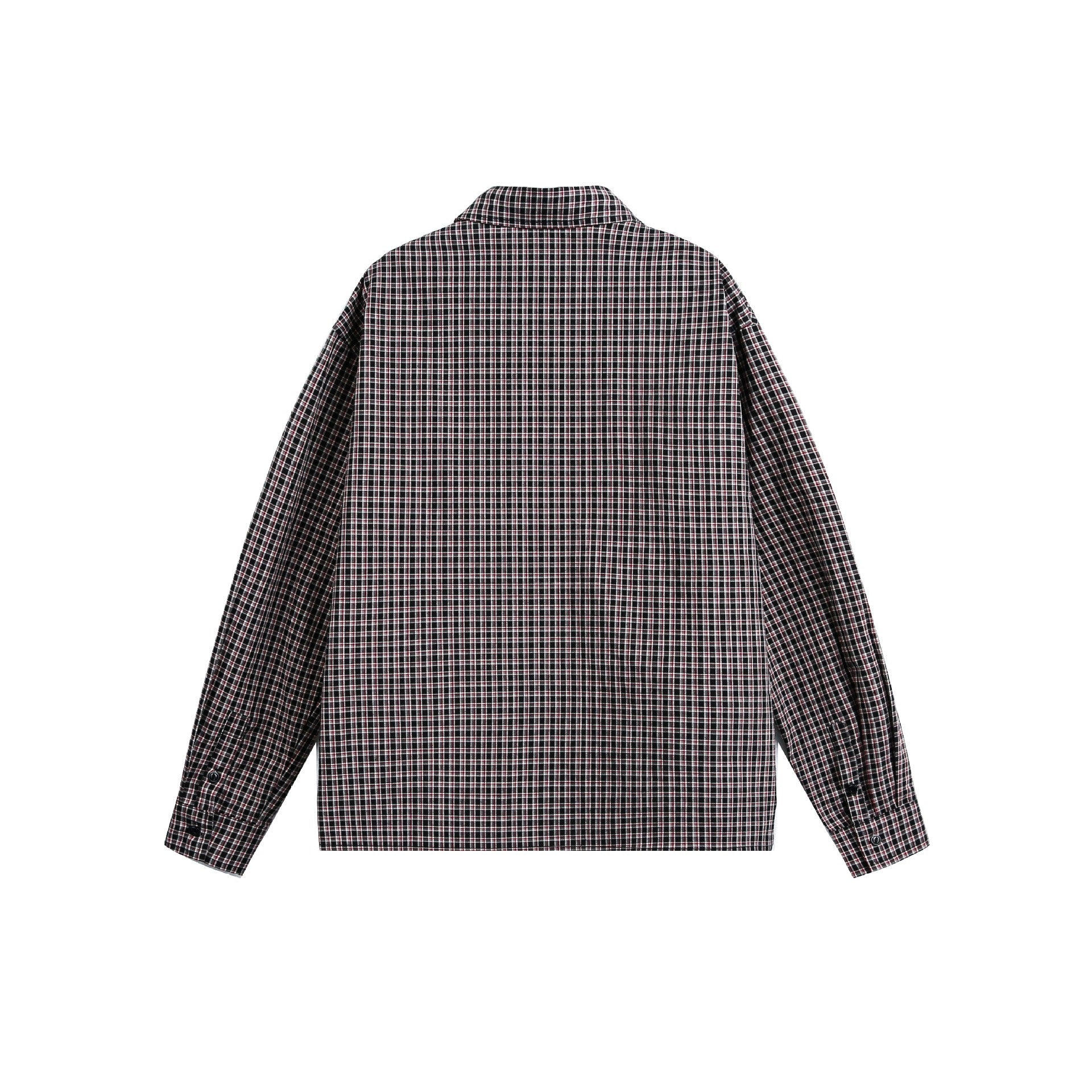 Men's Lightweight Checkered Shirt Jacket in Boxy Cut with Applied Chest Pocket Chichicherry