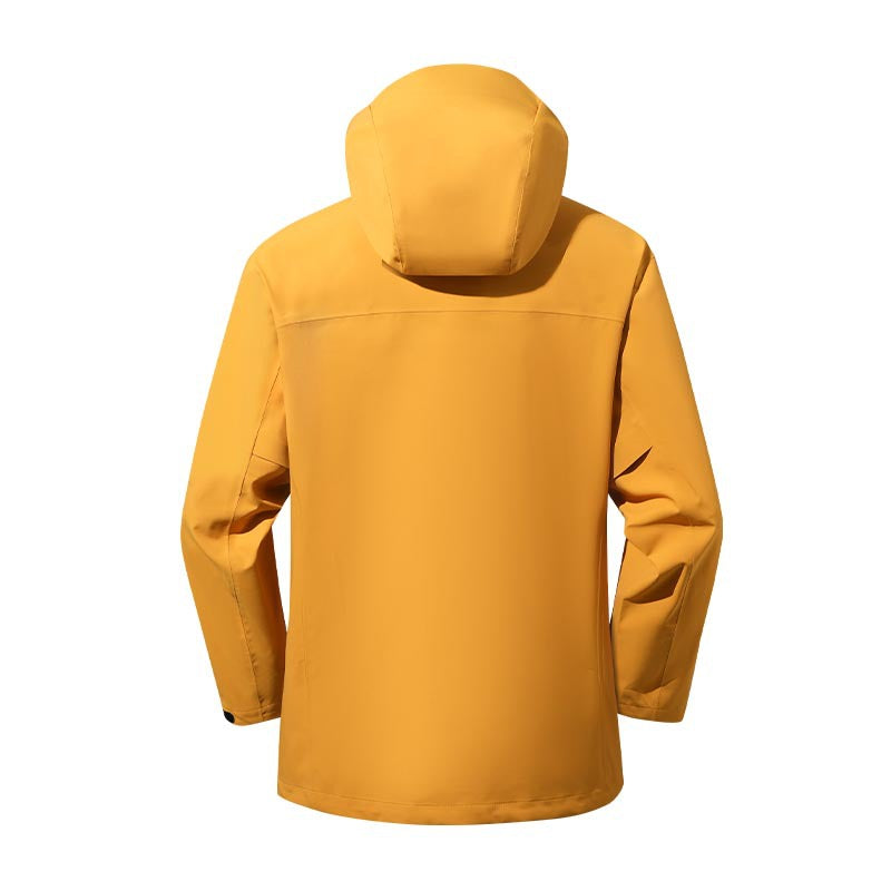 Men's water- and windproof softshell outdoor jacket with adjustable hood Chichicherry