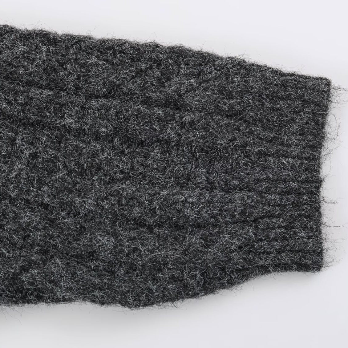 Women's Chunky Knit Oversized Sweater with High Turtleneck and Cable Pattern Chichicherry