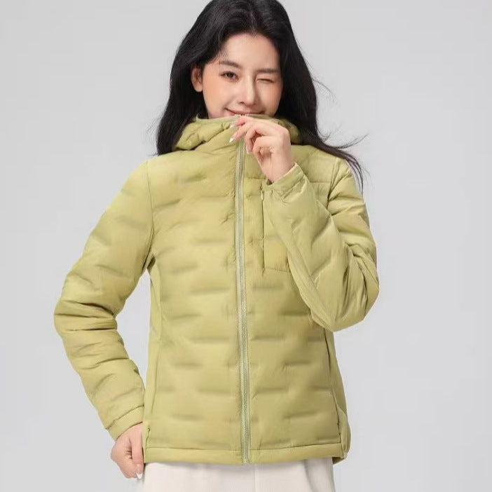Women's quilted thermo outdoor jacket with hood and water-repellent coating Chichicherry