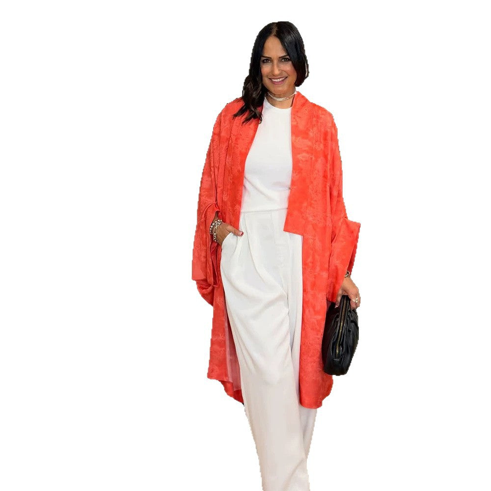 Women Kaftan Blazer Set with kimono-style sleeves and wide Palazzo pants cut Chichicherry