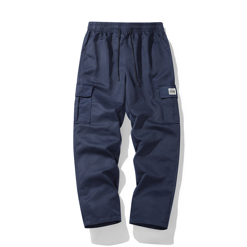 Men's Casual Cargo Jogging Pants with Elastic Drawstring Waistband, Multiple Pockets & Tapered Leg Chichicherry