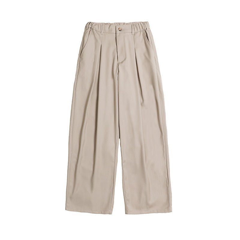 Women's Palazzo Pants with High Waist, Pleats and Elastic Waistband Chichicherry