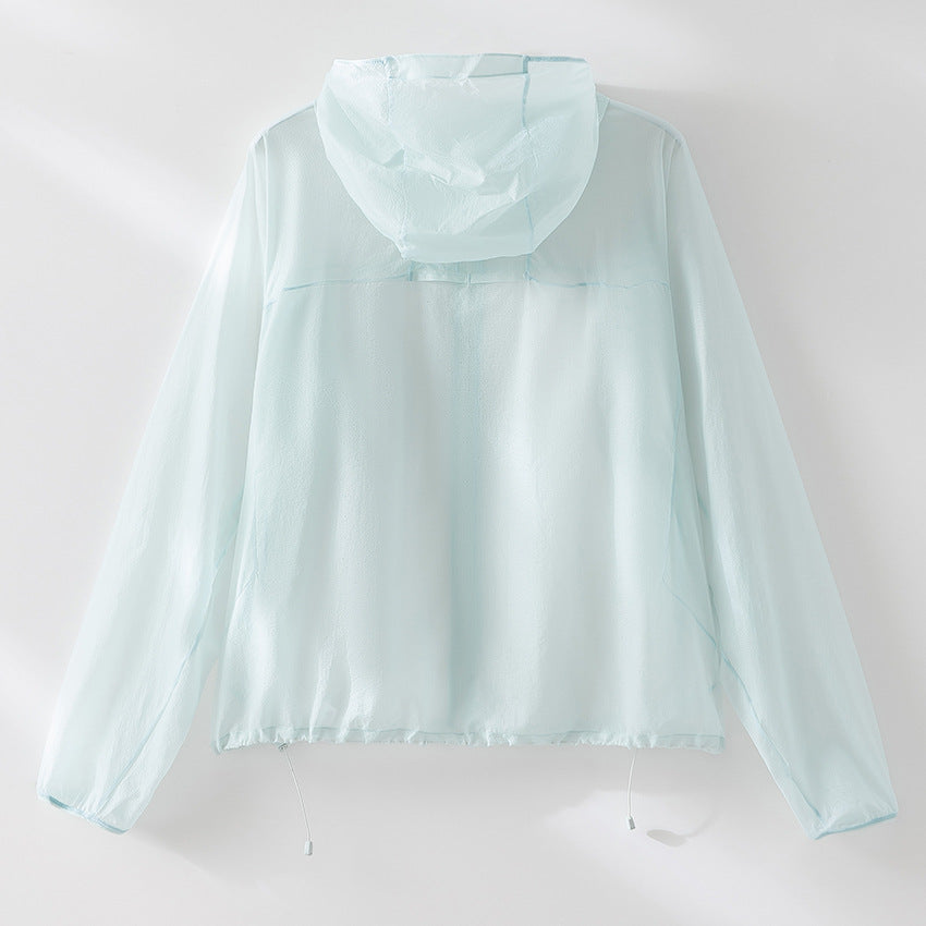 Women's Feather-Light Hooded Jacket Made of Microfibers with Drawstring Chichicherry