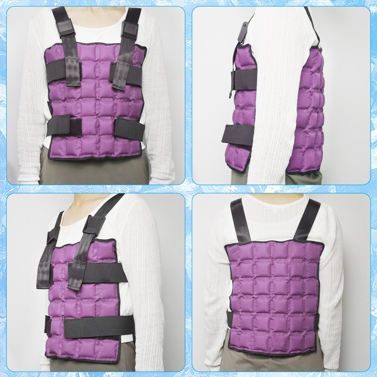 Women non-adjustable weight vest for functional training with Velcro closure and padded shoulder straps Chichicherry