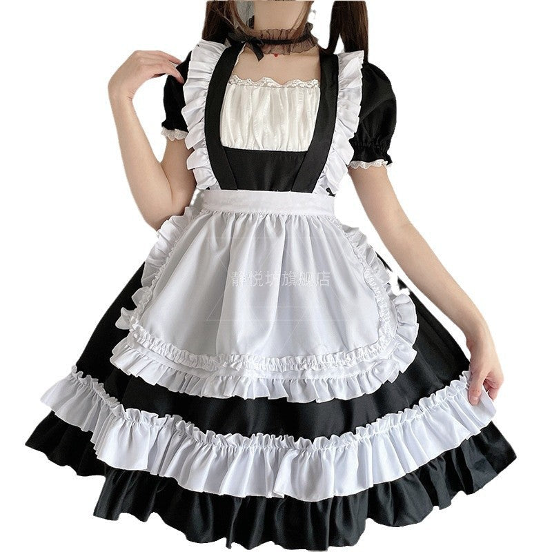 Women Costume Dress with Ruffles and Cat Ears Chichicherry