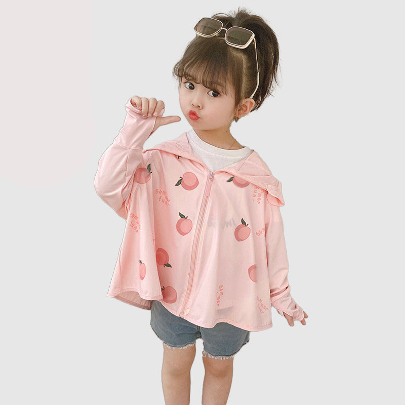 Children's UV protection jacket with hood and lightweight breathable properties Chichicherry